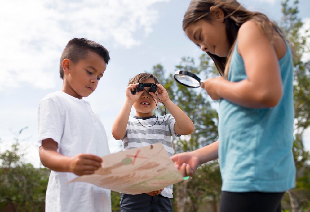 Feestje: schatzoeken + patat