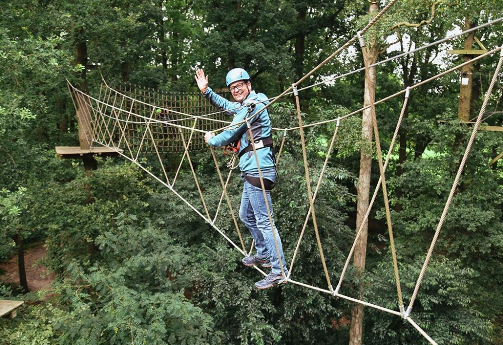 Klimmen in het klimbos