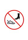 klimbos sandalen en hakken verboden